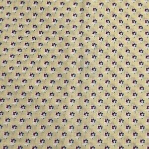 Joan Kessler Concord Fabrics Pale Yellow Microfloral Print Cotton Fabric 45X 44"